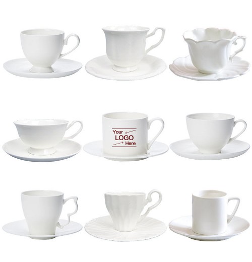 wholesale Sublimation Custom Decal Printing cups simple white blank Ceramic Bone China coffee tea cup and Saucer set wholesale Sublimation Custom Decal Printing cups simple white blank Ceramic Bone China coffee tea cup and Saucer set