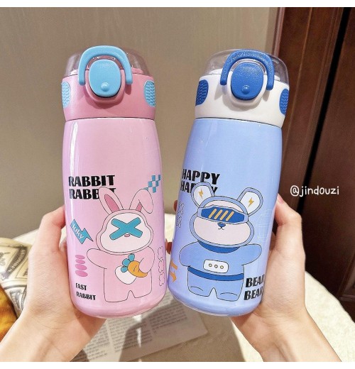 MAIMA insulation Children's Thermos mug good-looking Cup with straw 470ml cute kids cartoon 316 Stainless steel water bottles MAIMA insulation Children's Thermos mug good-looking Cup with straw 470ml cute kids cartoon 316 Stainless steel water bottles