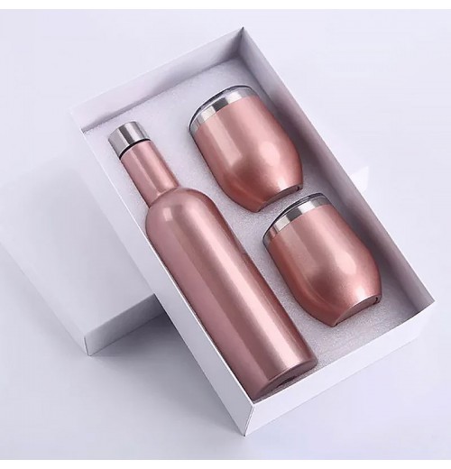 Wholesale Promotion Gifts 750ml Stainless Steel Wine Bottle And 12oz Insulated Wine Tumbler Cups Set Wholesale Promotion Gifts 750ml Stainless Steel Wine Bottle And 12oz Insulated Wine Tumbler Cups Set