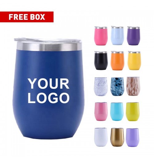 Wholesale 12oz custom logo stainless steel 304 egg mugs tumbler travel insulated beer tea coffee thermo mug cup with lid Wholesale 12oz custom logo stainless steel 304 egg mugs tumbler travel insulated beer tea coffee thermo mug cup with lid